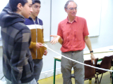 Roger Picken helps prepare a calculator with two ropes (and continued fractions)